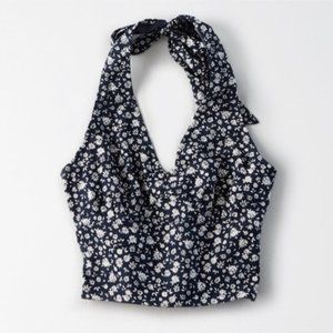 American Eagle Floral Halter Top Size S
